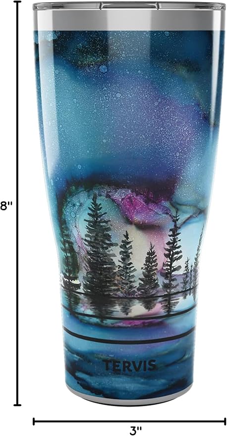 Tervis Traveler Inkreel The Heavens Triple Walled Insulated Tumbler Travel Cup Keeps Drinks Cold & Hot, 30oz, Stainless Steel
