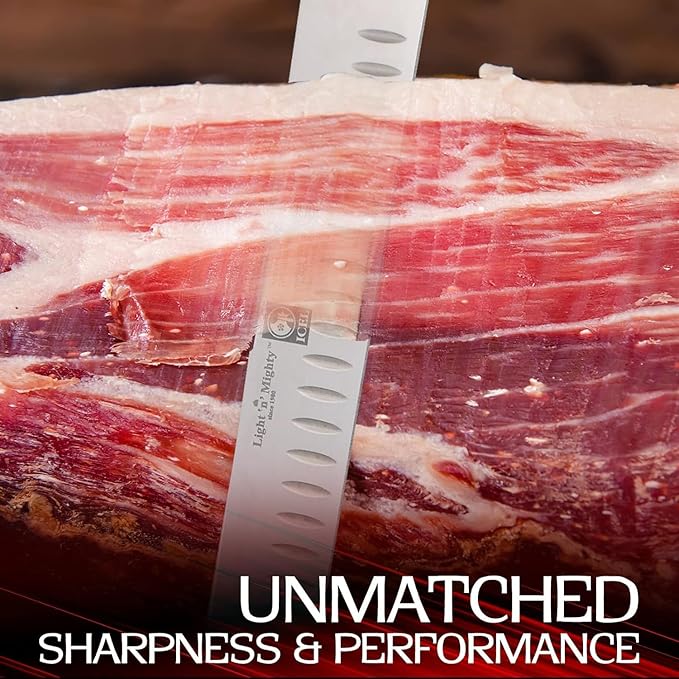 12-inch Blade Granton Edge, Turkey, Salmon, ham Slicer, Meat Slicing Knife. NSF Approved, Best Knife to Slice Large Roast and Whole Turkey.