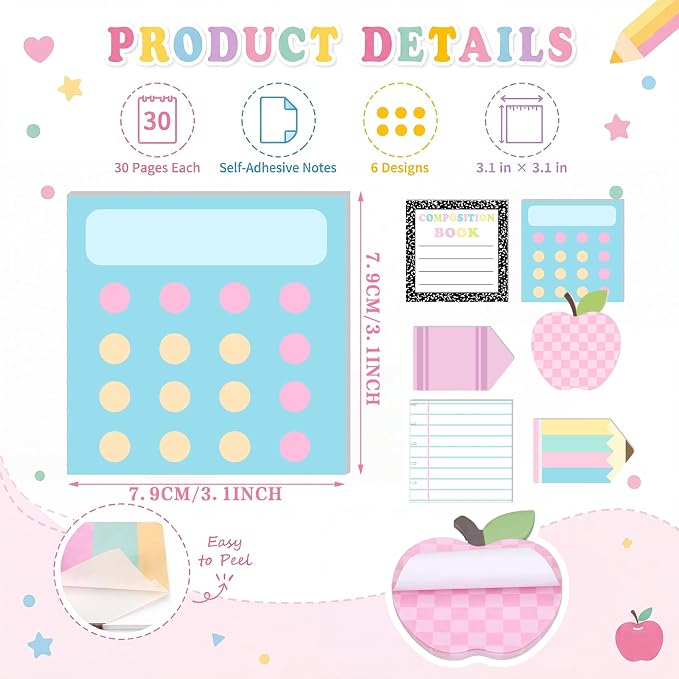 Honeydak 24 Set Back to School Teacher Gift Bulk Teachers Appreciation Gifts in Bulk 24oz Teacher Tumbler Cute Pastel Composition Notebook Sticky Note Ballpoint Pen for Mentor Lecturer Educator