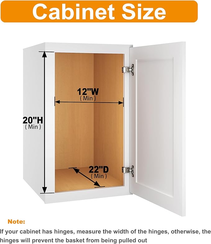ROOMTEC Pull Out Cabinet Organizer, Under Sink Slide Out Storage Shelf with 2 Tier Sliding Wire Drawer, Sliding Storage for Inside Kitchen Cabinet- 11½ in. W x 21½ in. D (Right)