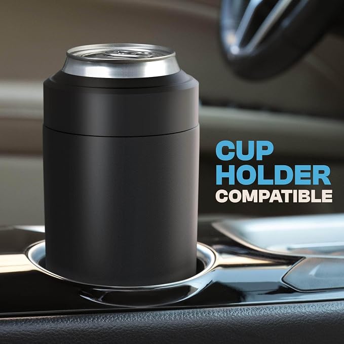 Frost Buddy NCAA Universal Buddy - Fits all - Stainless Steel Can Cooler for 12 oz & 16 oz Regular or Slim Cans & Bottles - Stainless Steel (Illinois Fighting Illini)