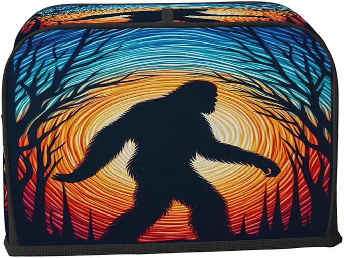 Bigfoot Abstract Color 4 Slice Toaster Cover Dust And Fingerprint Bread Maker Cover Bakeware Protector Washable Appliance Covers Kitchen Accessories For Home Kitchen Women Gift