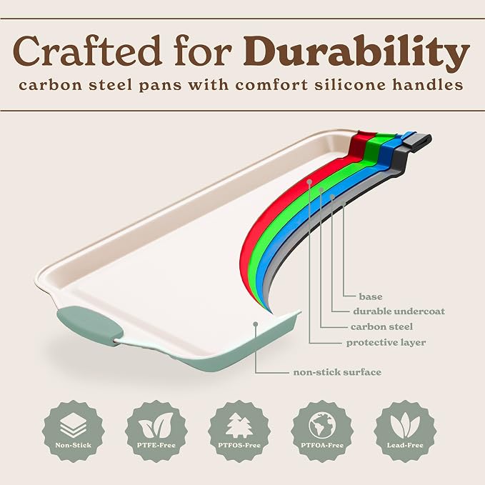 Country Kitchen Nonstick Stackable Bakeware Set - Durable, Easy Release Baking Set- 22 Pc. Includes Silicone Muffin Cups