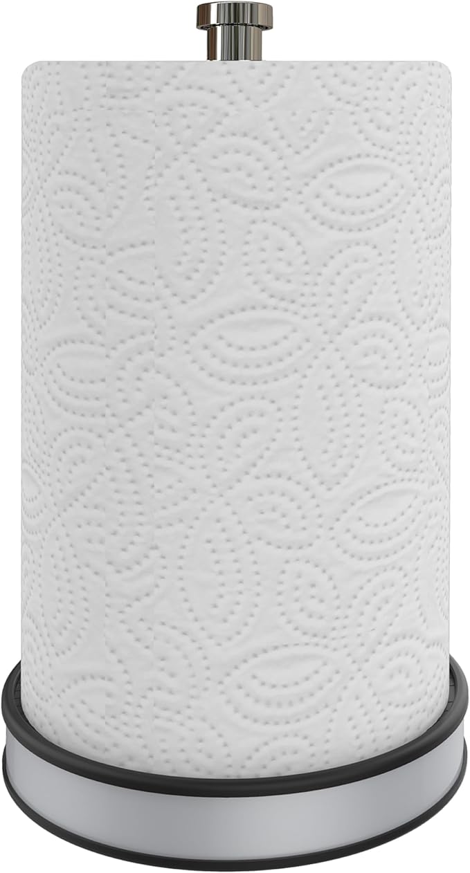 Kitchen Details Paper Towel Holder with Deluxe Tension Arm in Black