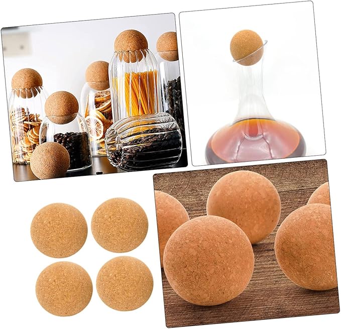 COLLBATH 8pcs Compact Wine Stoppers Cork Jug Stoppers for Daily Use Seal to Preserve Wine Quality Fine Craftsmanship