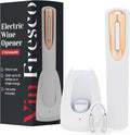 Rechargeable Electric Wine Bottle Opener - Charging Base and Foil Cutter Included with Automatic Wine Opener - Electric Corkscrew for Easy Cork Removal - Best Gift for Wine Lover (White & Rose Gold)