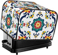 Traditional Mexican Trible Covers for 4 Slice Toasters,Cute Country Bread Machine Cover with Handle,Washable Stain Resistant Kitchen Small Appliance Cover Dining Decor