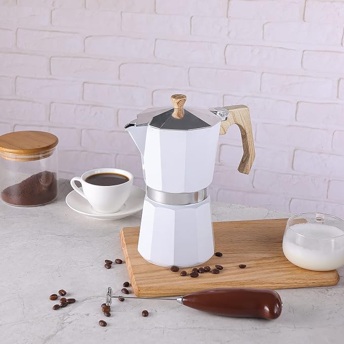 wedrink Stovetop Espresso Maker Aluminum Moka Pot 9 Espresso Cup-15.2OZ Cuban Coffee Maker Stove top Coffee Maker Moka Italian Espresso