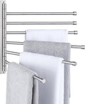 KES Swing Out Towel Bar, 6-Bar Folding Arm Swivel Hanger Bathroom Storage Organizer Wall Mount Rustproof 13 Inch SUS 304 Stainless Steel Brushed Finish, A2102S6-2