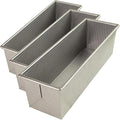 USA Pan Bakeware Pullman Loaf Pan, Large, Silver (Pack of 3)