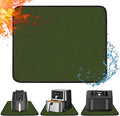 Heat Resistant Mat for Air Fryer, 21 x 24in Heat Resistant Mat for Countertop, Fireproof Silicone Countertop Protector Appliance Slider Hot pod for Air Fryer, Coffee Maker, Toaster, Oven (Green)