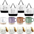 LemonRoad 12 Pcs Christian Gift for Women Inspirational Large Handle Bag Ceramic Coffee Mug Religious Scented Candle Boho Flower Bible Design Religious Gift for Sister in Christ Friend