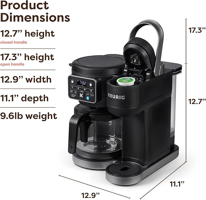 Keurig K-Duo Hot & Iced Single Serve & Carafe Coffee Maker, MultiStream Technology, 72oz Reservoir (Gen 2)