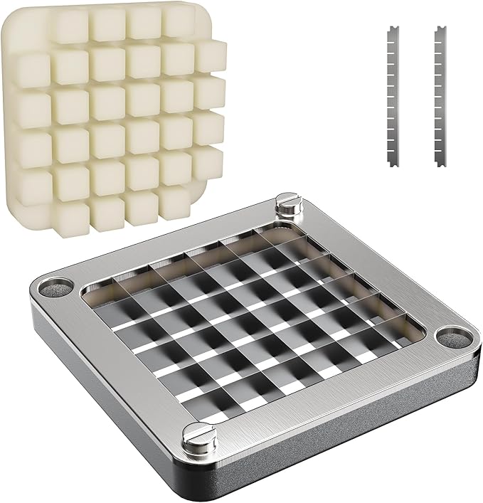 1/2" Vegetable Chopper Blade Replacement, Food-Grade 304 Stainless Steel Dicer Blade for Commercial Vegetable Chopper, Sharp & Durable French Fry Cutter Blade, Easy Clean, Fits Most Chopper Models