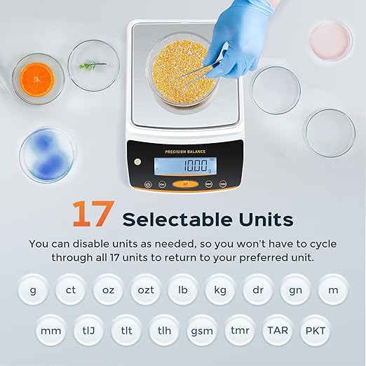 Bonvoisin Lab Scale - 5000g x 0.01g, Rechargeable Digital Scale with RS232 Interface, 0.01g Accuracy