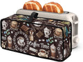 Coffee Toaster Cover 2 Slice Long Slot Toaster Covers 2 Slice, Easy to Fold and Carry Machine Washable Thin Small Appliance Covers for Kitchen