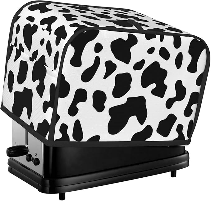 Toaster Cover 2 Slice Cow Print Kitchen Small Appliance Covers with Pockets Dust and Fingerprint Protection