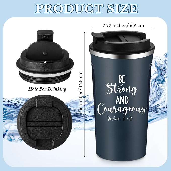 Meanplan 10 Set Christian Gift Bible Verse Tumbler 17oz Coffee Cup Religious Gifts Bulk Christian Tumblers for Women Men Vbs Church Party Favors Sunday School Back to School (Multicolor, Bible Theme)