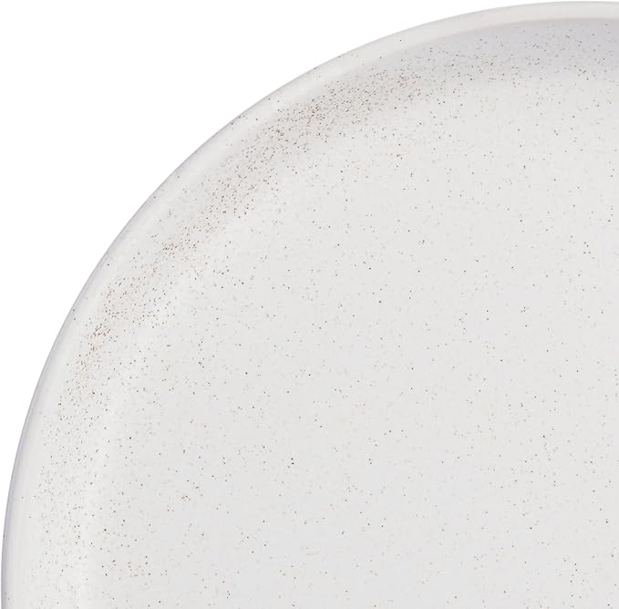 Gibson Soho Lounge Sofia Coupe Stoneware Dinnerware Set, Service for 4 (12pcs), White w/Speckle