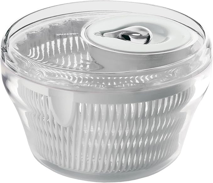 Guzzini Latina Large Transparent Salad Spinner, 11-Inches