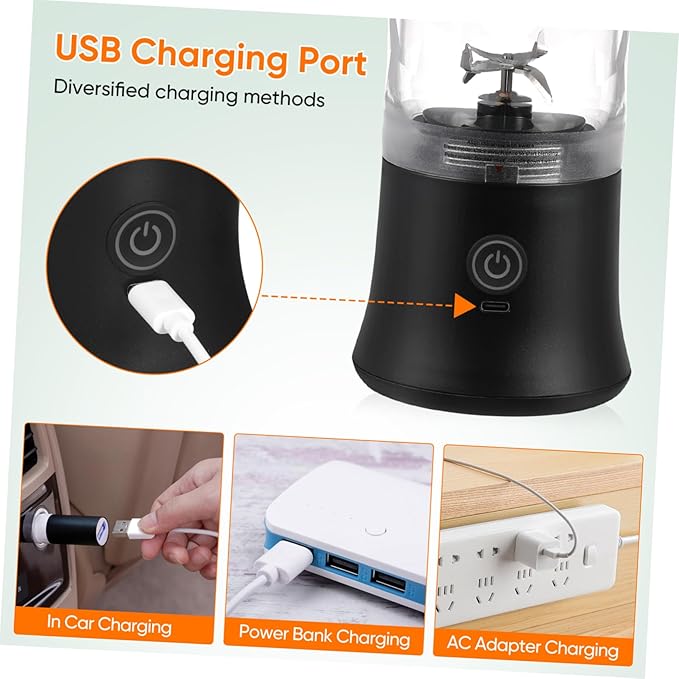 ULTECHNOVO Juicer Compact Fruit Mixer with Flap Top Design for Quick Juicing for Travel Gym Office and Home Use Lightweight and Easy to Operate