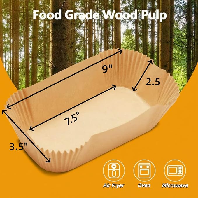 100Pcs Loaf Pan Liners, 9"x5" Non-Stick Loaf Pans for Baking Bread, 2lb Disposable Parchment Bread Liners for Sourdough, Pound Cake, Banana Bread and More (Bottom Sizes: 8"× 4")