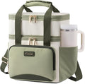 LOVEVOOK Insulated Lunch Bag For Women Men,Expandable Double Deck Lunch Box With Large Cup Holder,Leakproof Cooler Bag For Adult Lunch Tote Bag Work Picnic Beach with Adjustable Shoulder Strap Gift