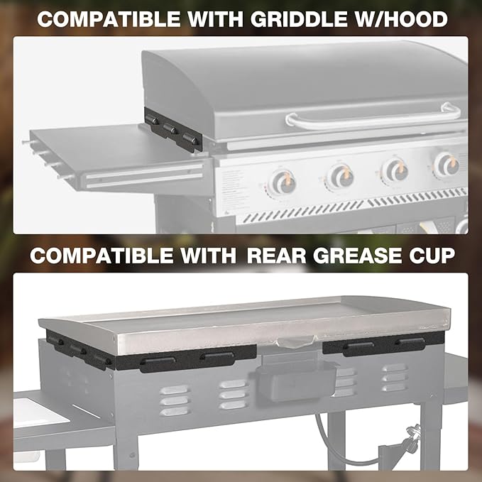 Upgraded Wind Guards for Blackstone 36” Griddle, Blackstone Griddle Accessories Fit for Black stone Grill, 5015 Magnetic Stainless Steel Wind Screens Protect Flame Hold Heat, Compatible with Hood