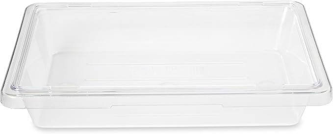 Rubbermaid Commercial Products Polycarbonate Food Storage Box/Tote, 2 Gallon, Clear, for Restaurant/Kitchen/Cafeteria