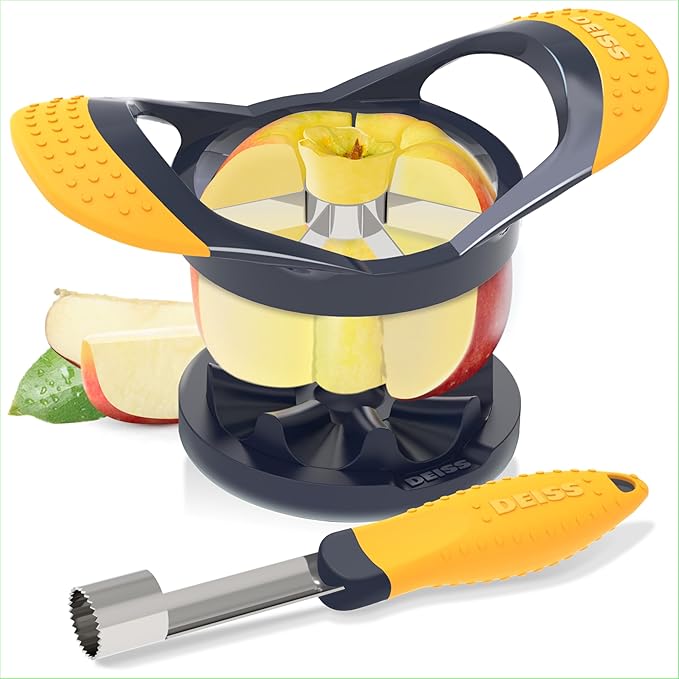 Deiss Lux Heavy Duty Pizza Cutter and Deiss PRO Apple Slicer & Apple Corer Tool
