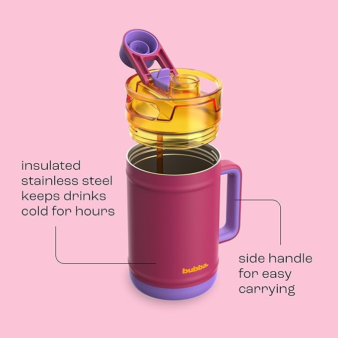 bubba 52 oz Insulated Stainless Steel Water Keg - Large Reusable Water Bottle Drinking Jug - Insulated Keg for Everyday Hydration, Lead-Free and BPA-Free, Locker Love