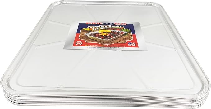 Pactogo Disposable Aluminum Foil Oven Liner 18.5" x 15.5" (Set of 10)