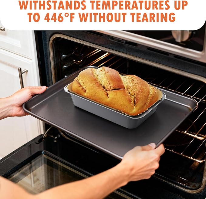 Loaf Pan Liners,160Pcs Parchment Paper Liners for Baking Bread 9x5 Inch,Non-Stick Parchment Bread Liners, Disposable Pan Liners for Baking,9.5x5 Bread Pan Liners