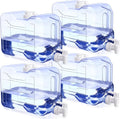 Funnymoom 4 Pcs Drink Dispenser for Fridge Refrigerator Plastic Reusable Water Dispensers Bottle with Spigot Bpa Free for Party Outdoors Home Office Activities (blue, 2 Gallon)