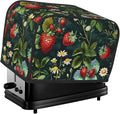 Red Strawberries Toaster Cover 2 Slice, Cute Rural Bread Machine Cover, Washable Dust-Proof Cover for Kitchen Small Appliance Cover,with Top Handle