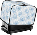 Toaster Cover 2 Slice Flower Pastel Blue Floral Kitchen Small Appliance Covers with Pockets Dust and Fingerprint Protection