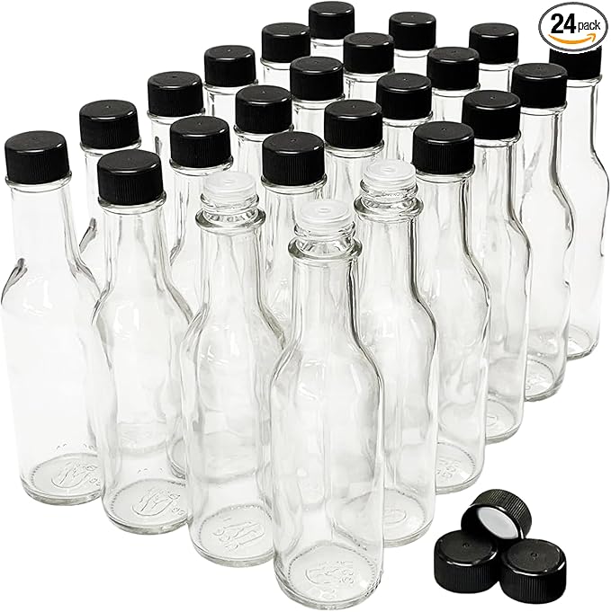nicebottles Hot Sauce Bottles, 5 Oz - 24 Pack