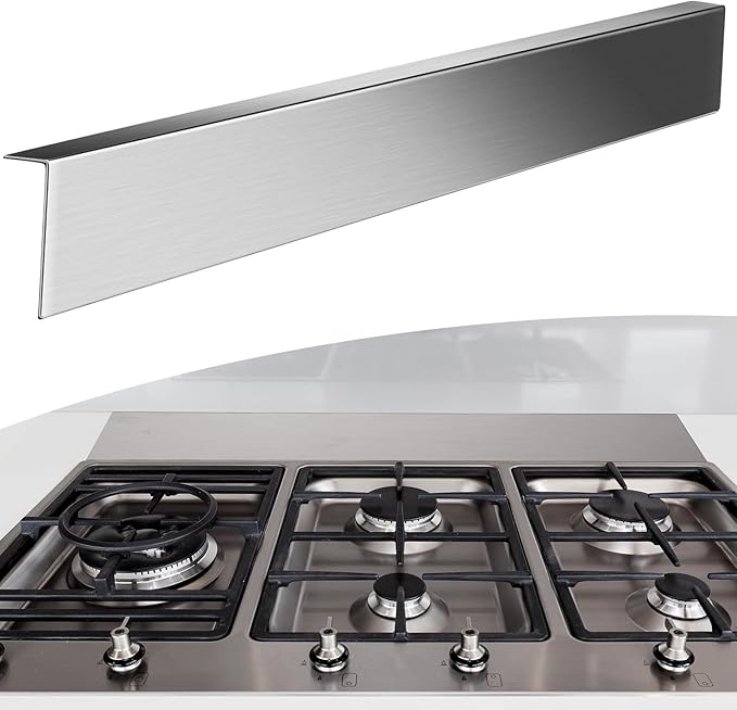 Blulu Universal Stove Gap Cover - 304 Stainless Steel Stove Gap Filler Slide-in Range Trim for Microwave Oven Cooktop Kitchen Decor, 36'' x 3'' x 1''