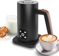 APQ Supply Black Electric Milk Frother and Steamer 11.8oz. Warm and Cold Foam Maker for Coffee. Functional 4-in-1 Automatic Milk Steamer and Frother for Latte, Hot Chocolate, Heating Baby Formula