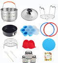 8 Quart Pressure Cooker Accessories Compatible with Instant Pot 8 Qt Only - Steamer Basket, Silicone Sealing Rings, Egg Bites Mold, Glass Lid, Springform Pan, Egg Steamer Rack and More