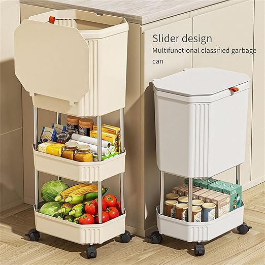 Mounting Kitchen Trash Holders Storage Shelf Garbage Holders ClutterFree Countertop for Apartment Space Saving Trash Bin Organizers