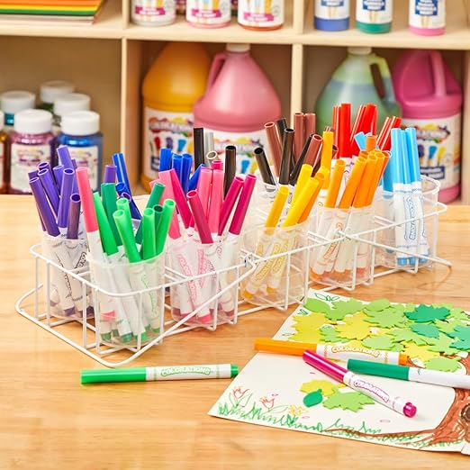 Colorations Paint Cup Caddy for Kids Painting Supplies ( 17 1/4"L x 6 3/4"W x 2 5/8"H)