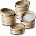 ONEMORE Creme Brulee Ramekins 4 oz Ceramic Ramekin Set of 14, Oven Safe Baking Dishes, Small Sauce Cups for Custard, Souffle, Dessert, Dip, Kitchen Prep, Stackable Glazed Bakeware