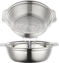 Stainless Steel Colander for Kitchen 2-Quart, Strainer Microporous with Mixing Bowl, Rice Strainer for Washing Vegetables, Fruit and Draining Cooked Pasta, Dishwasher Safe