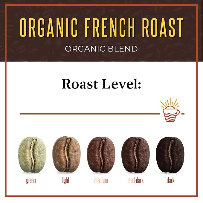 San Diego Coffee Organic French Roast, Dark Roast, Whole Bean Coffee, 5-Pound Bag Café en grano tostado