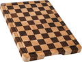 THETCHRY Cutting Boards for Kitchen, Checkered Wood Cutting Board, Walnut Chopping Board with Juice Grooves & Handles, Butcher Block Serving Tray with Gift Box 16" x 11" x 0.8"