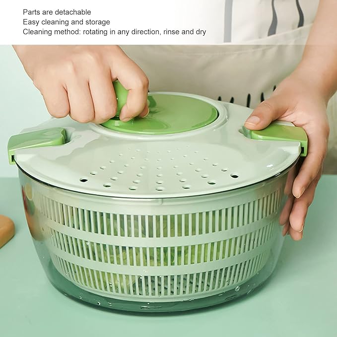 Salad Spinner Large 3.6 Qt, Lettuce Rotator with Secure Lid Lock and Rotated Handle, Fruits Rotator Dryer Vegetable Washing Dryer for Greens, Herbs, Berries, Fruits, No BPA