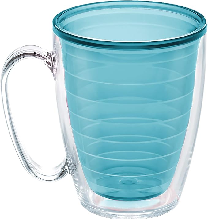 Tervis Clear & Colorful Tabletop - Bayou View Collection Made in USA Double Walled Insulated Tumbler Travel Cup Keeps Drinks Cold & Hot, 16oz Mug - 4pk, Assorted Pastels