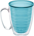 Tervis Clear & Colorful Tabletop Made in USA Double Walled Insulated Tumbler Travel Cup Keeps Drinks Cold & Hot, 16oz Mug, Blue Moon