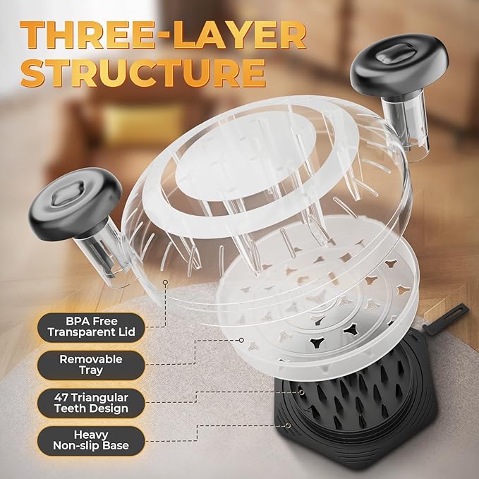 Cleangor Chicken Shredder Tool Twist Large, BPA Free Meat Shredder with Ergonomic Handle, Non-Slip Food Shredder Tool for Pork, Beef, Set of Chicken Breast Shredder with Brush & Fork (1, Black)